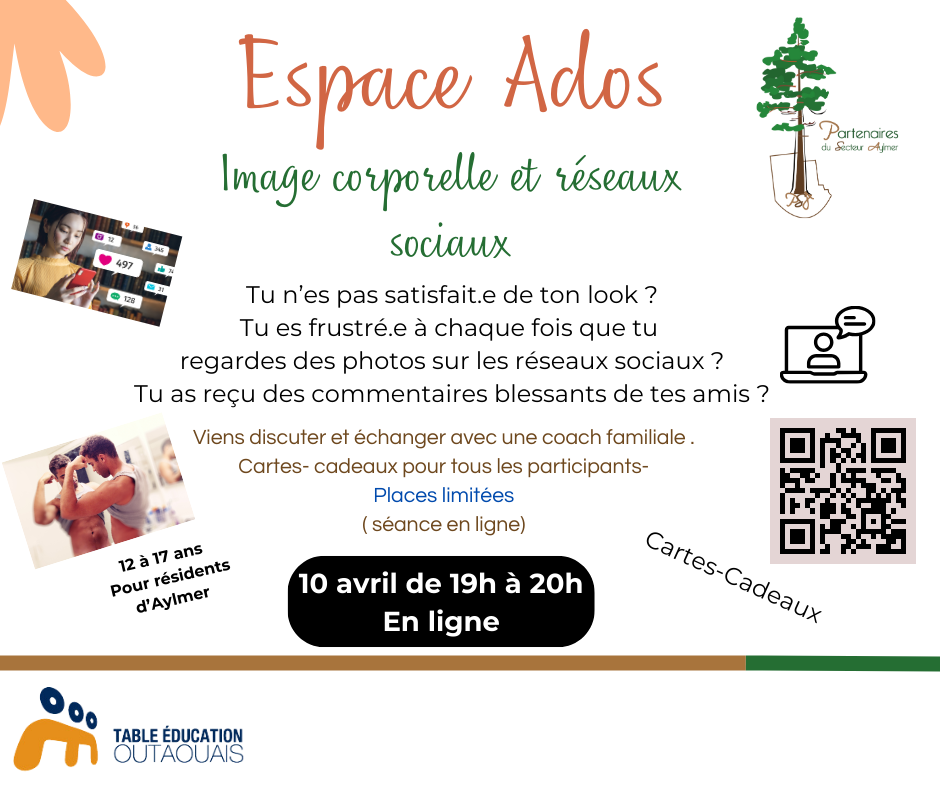 Des espaces ados pour les adolesents à Aylmer, par les Partenaires du secteur Aylmer.
