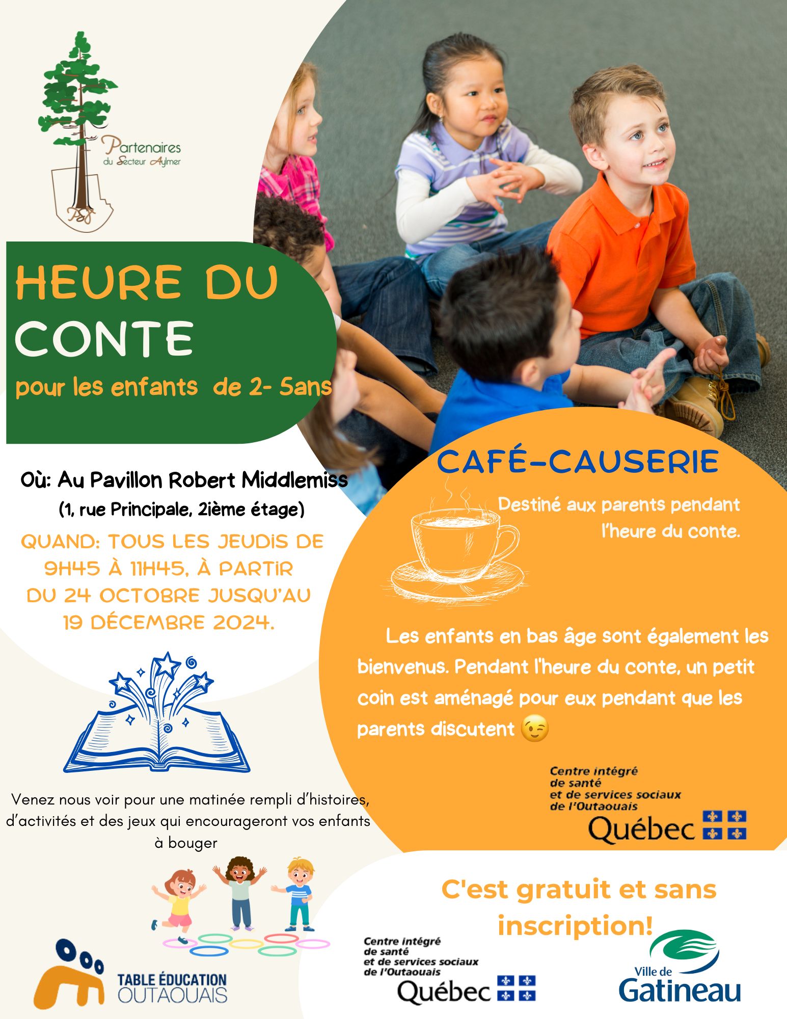 Café-causerie pour les parents et les enfants à Aylmer